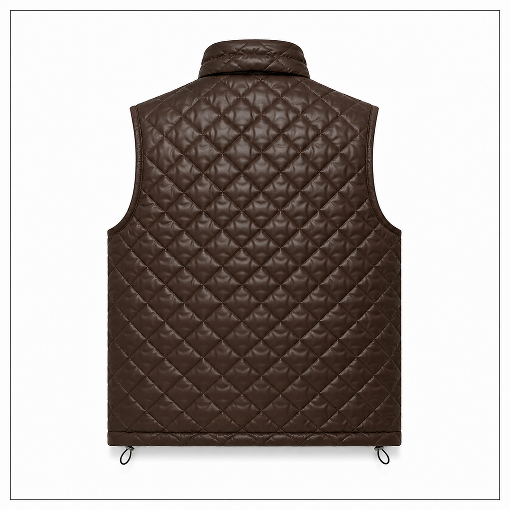 Women's pink diamond-quilted vest