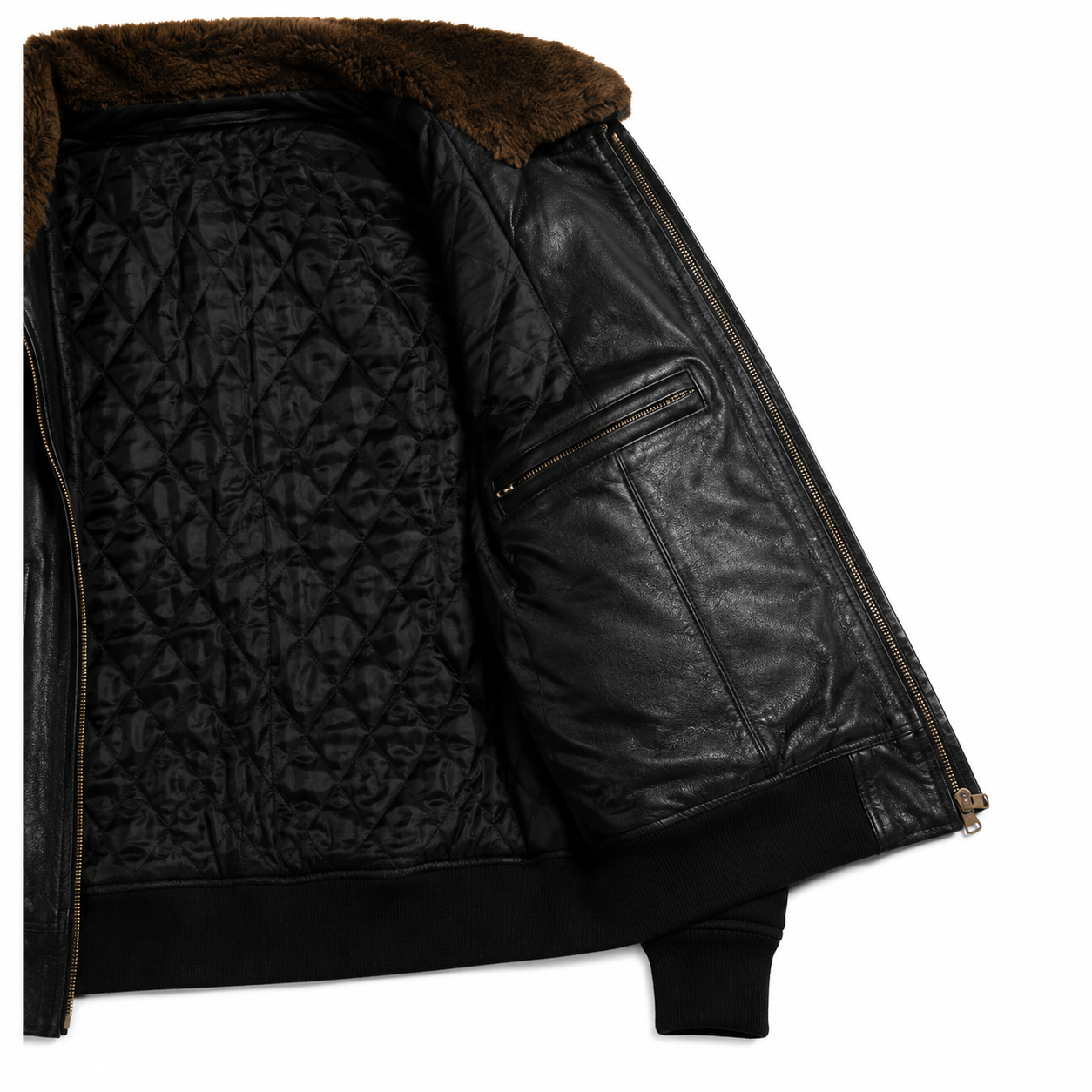 Men's Black G-1 Aviator Leather Flight Jacket