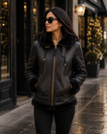 Women's Genuine Sheepskin B3 Bomber Jacket