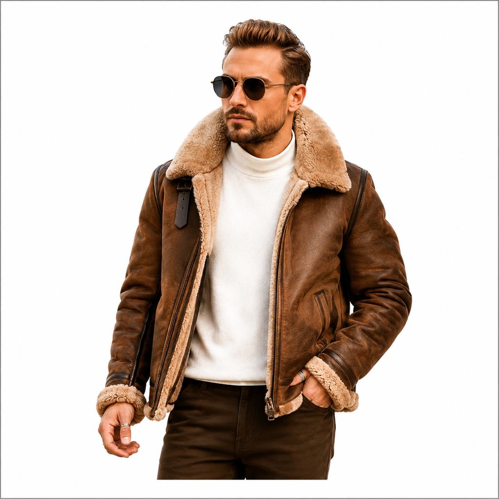Men's Vintage  B-3 Aviator Jacket