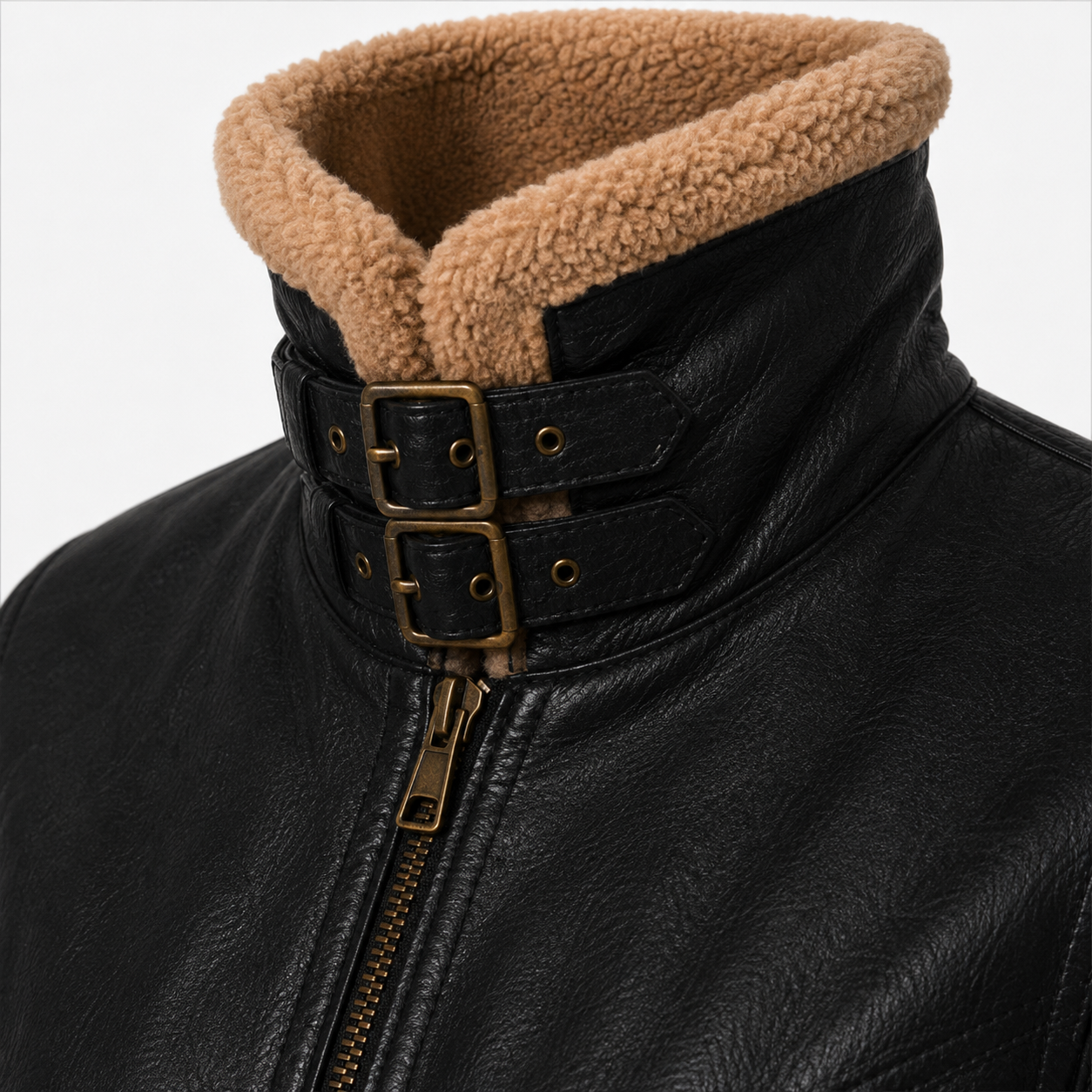 Men's Classic Black & Tan B-3 Aviator Jacket
