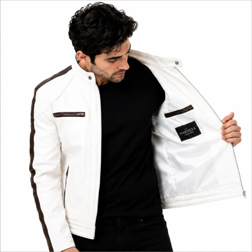 white motorcycle jacket