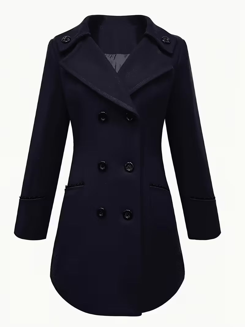 Double-Breasted Mid-Length Trench Coat