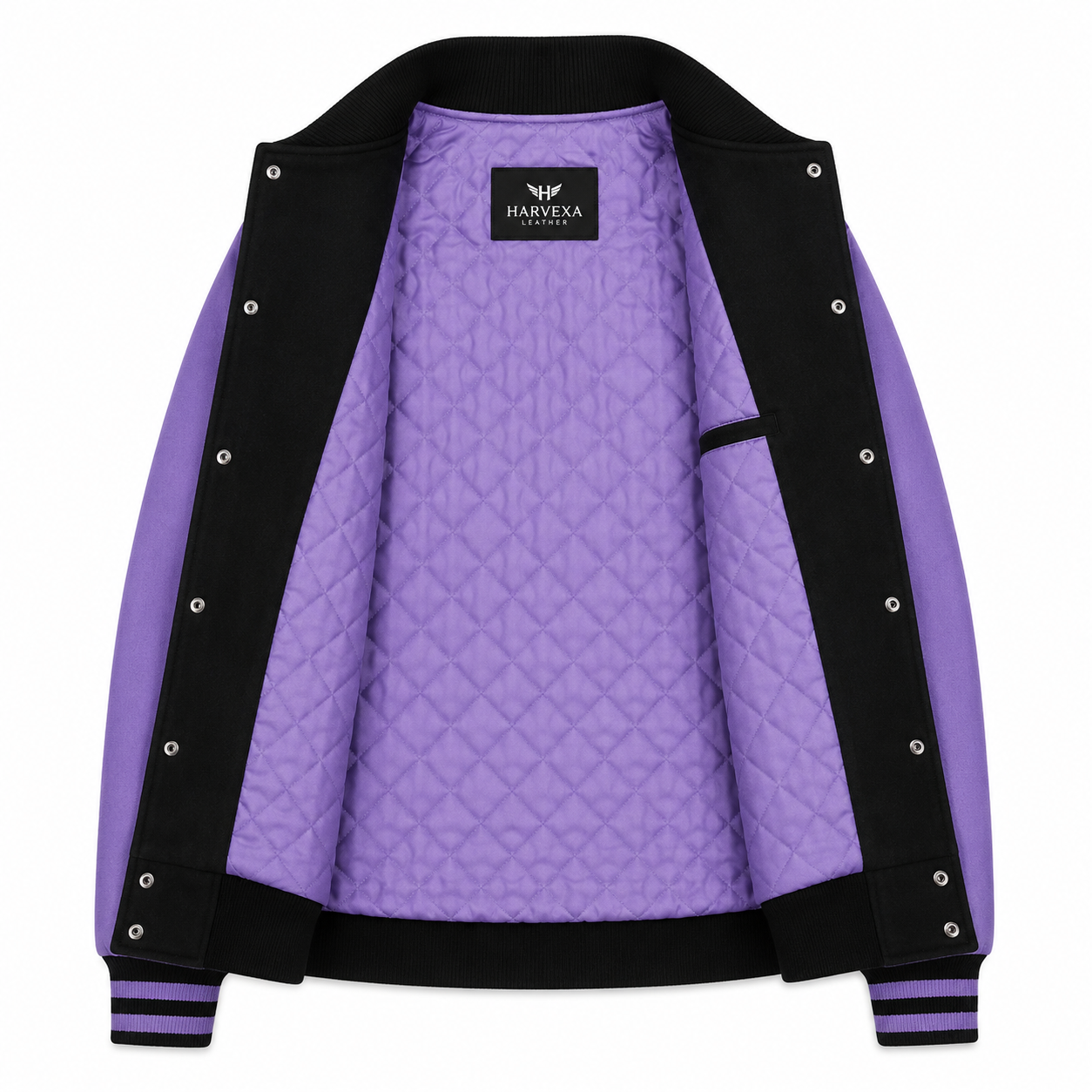 Black and Purple Golden State Valkyries WNBA Varsity Jacket Back Logo