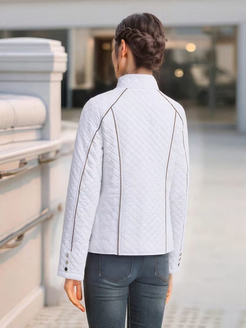 Quilted Lightweight Stand-Collar Jacket