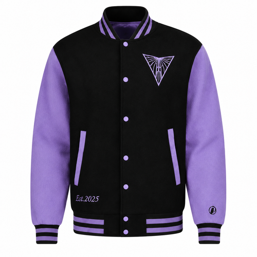 Black and Purple Golden State Valkyries WNBA Varsity Jacket Back Logo