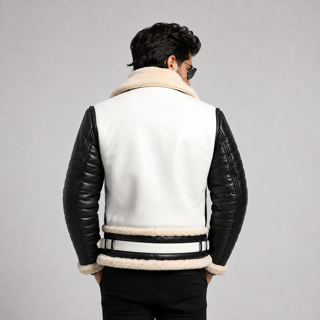 black and white bomber jacket