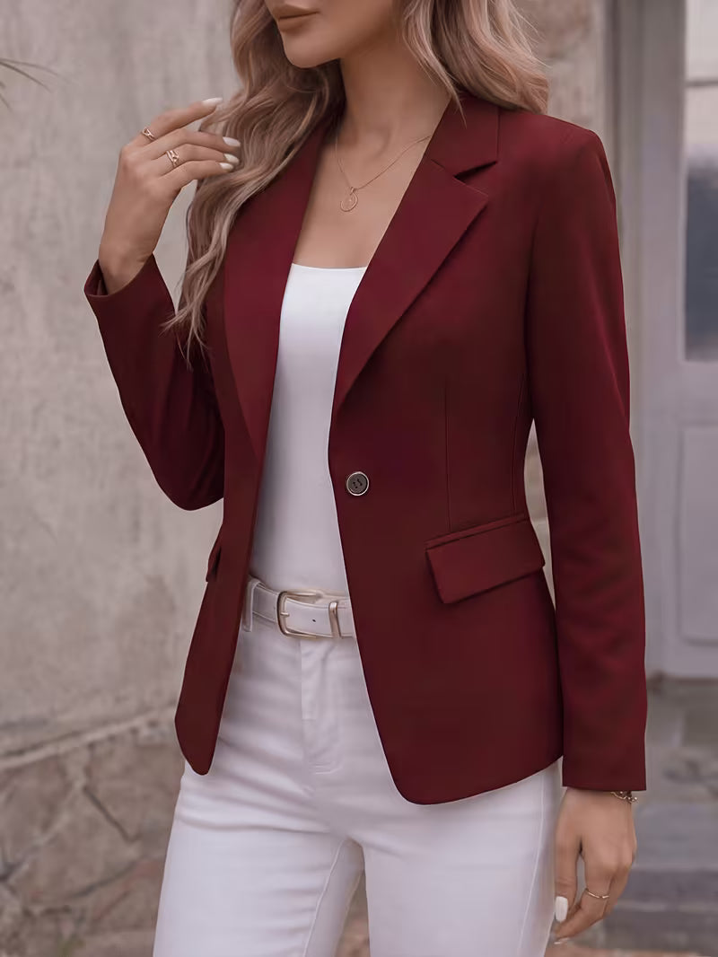 Slim-Fit Single-Button Blazer