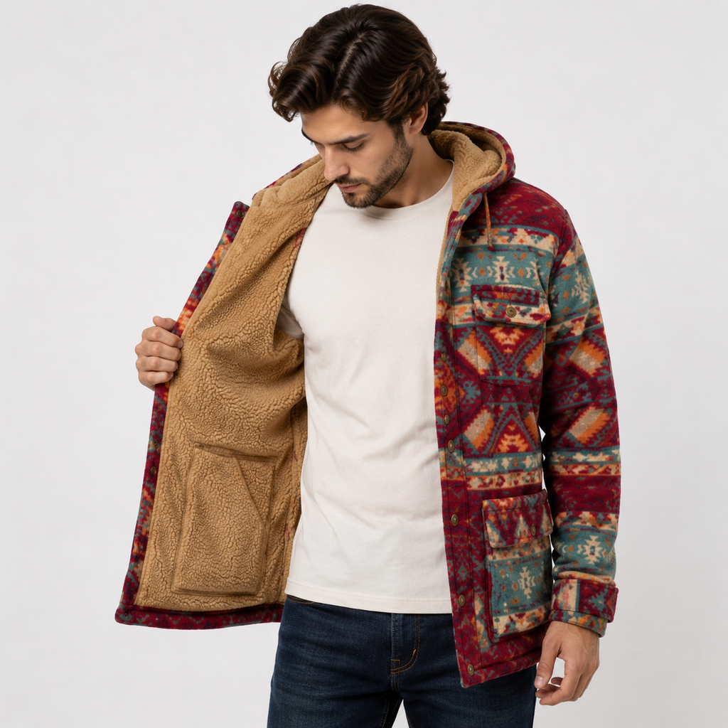 Men's Aztec Western Sherpa Jacket