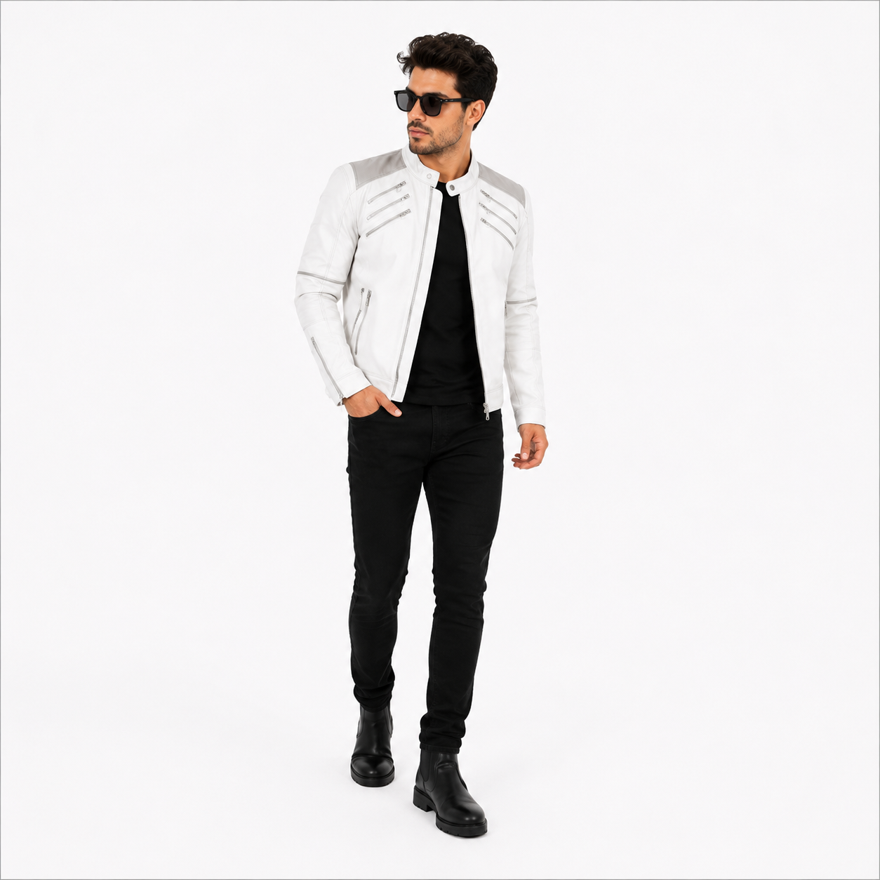 Michael Jackson Beat It WhiteLeather Jacket