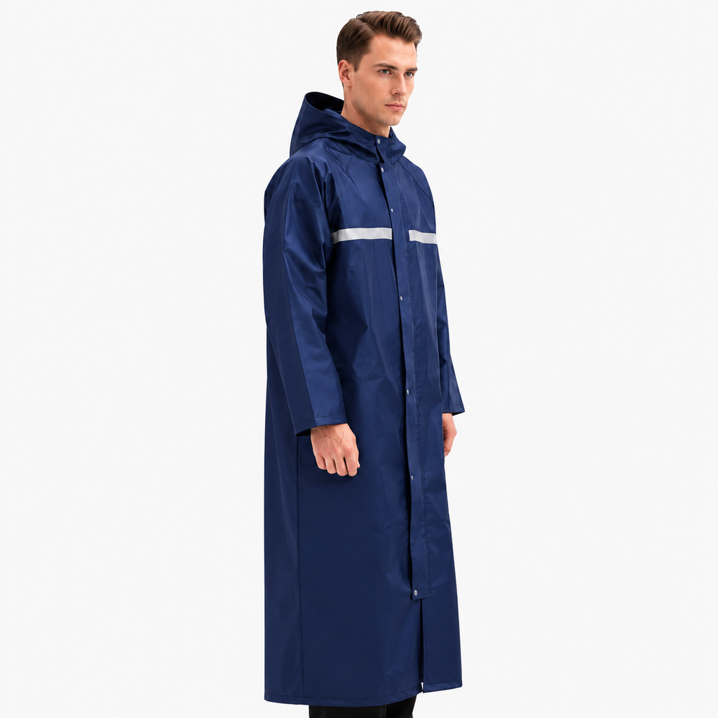 Men's Full-Length Hooded Raincoat