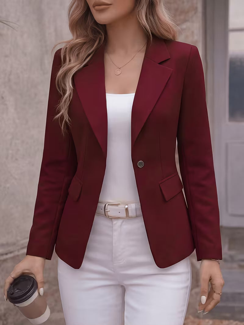 Women's Burgundy Tailored Blazer