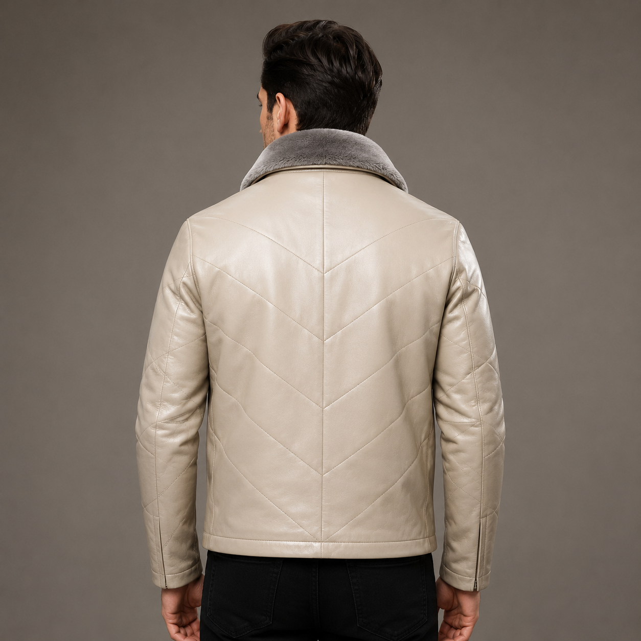Men Aviator leather jacket