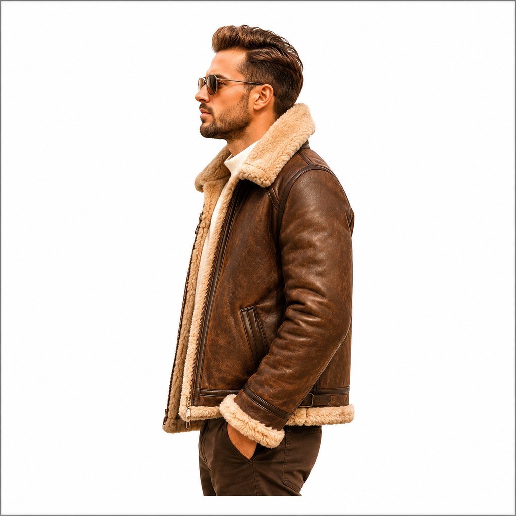 Men's Vintage  B-3 Aviator Jacket