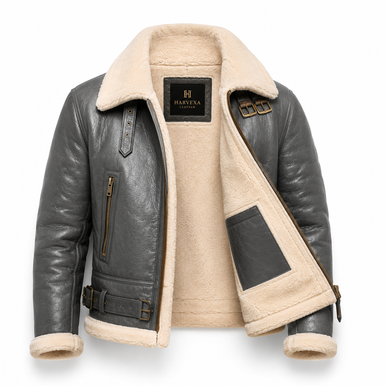Men's Slate Grey B-3 Aviator Jacket