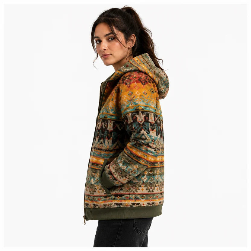 Yellowstone style multicolor fleece jacket