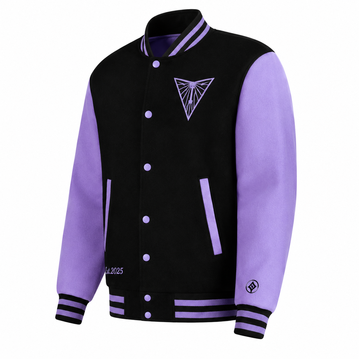 Black and Purple Golden State Valkyries WNBA Varsity Jacket Back Logo