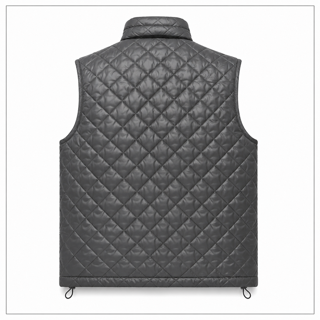 Women's pink diamond-quilted vest