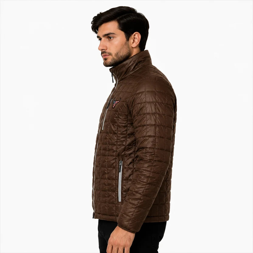 Brown Lightweight Rainer Puffer Dallas Jacket