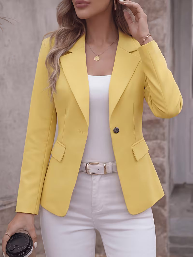 Slim-Fit Single-Button Blazer