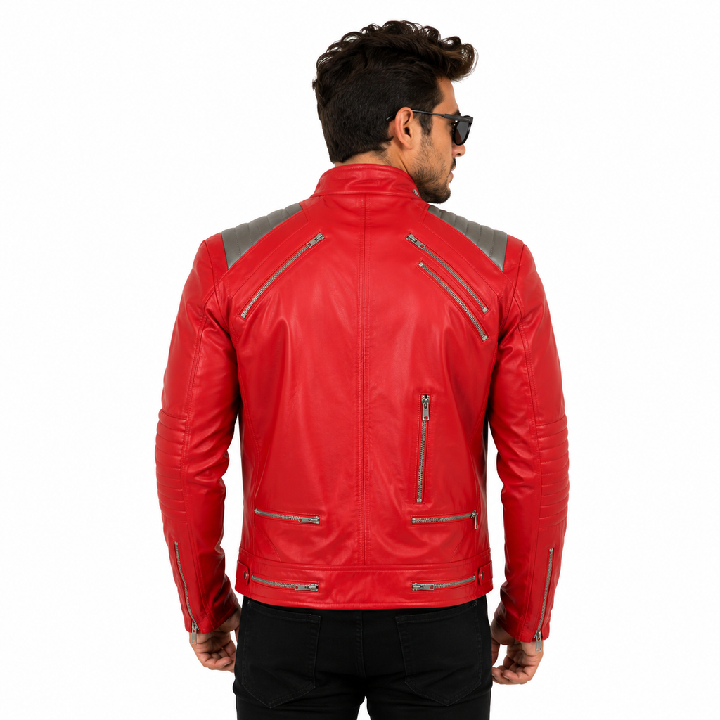 Michael Jackson Beat It red Leather Jacket