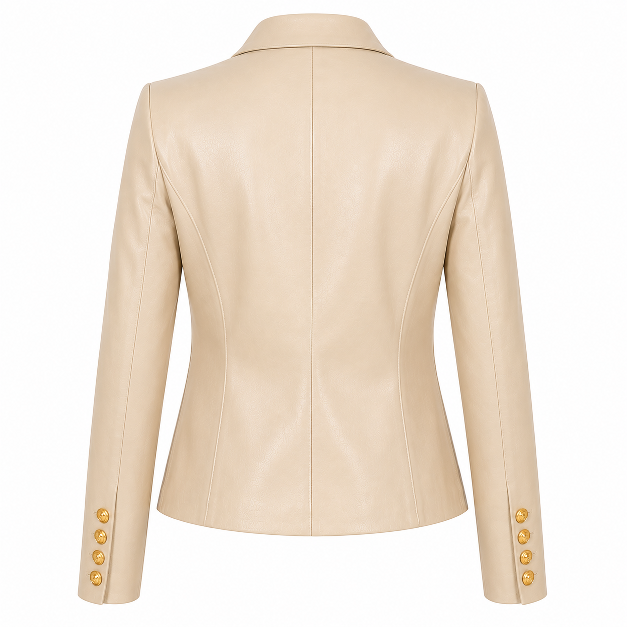 L'AGENCE Ottilie Leather Blazer in Black