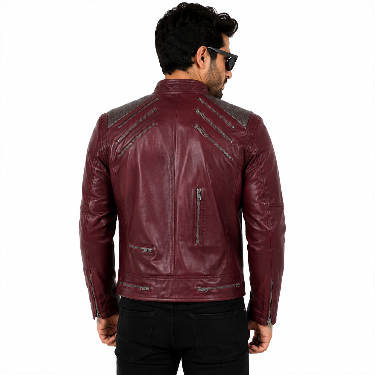Michael Jackson Beat It MaroonLeather Jacket