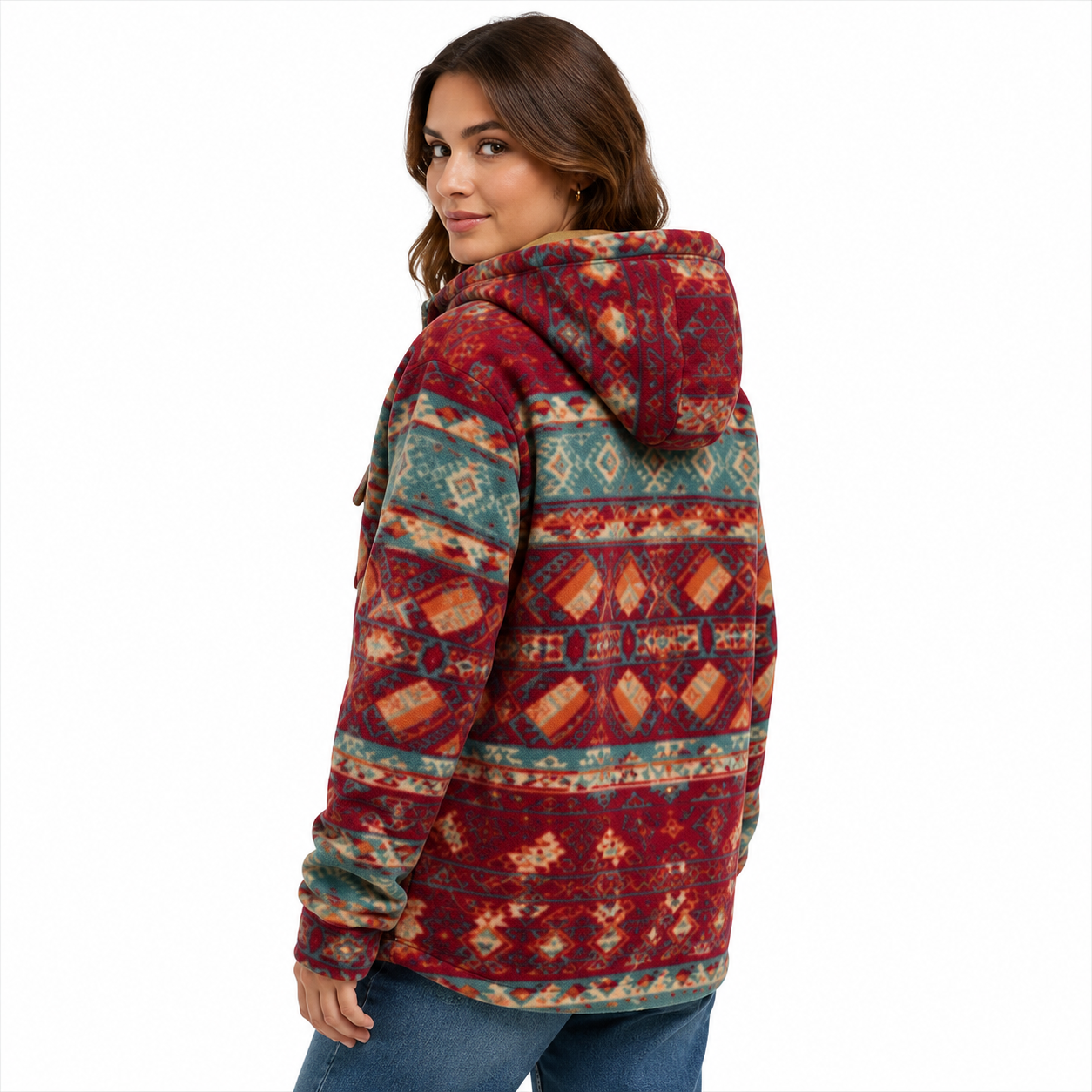 Women's Aztec Western Sherpa Jacket