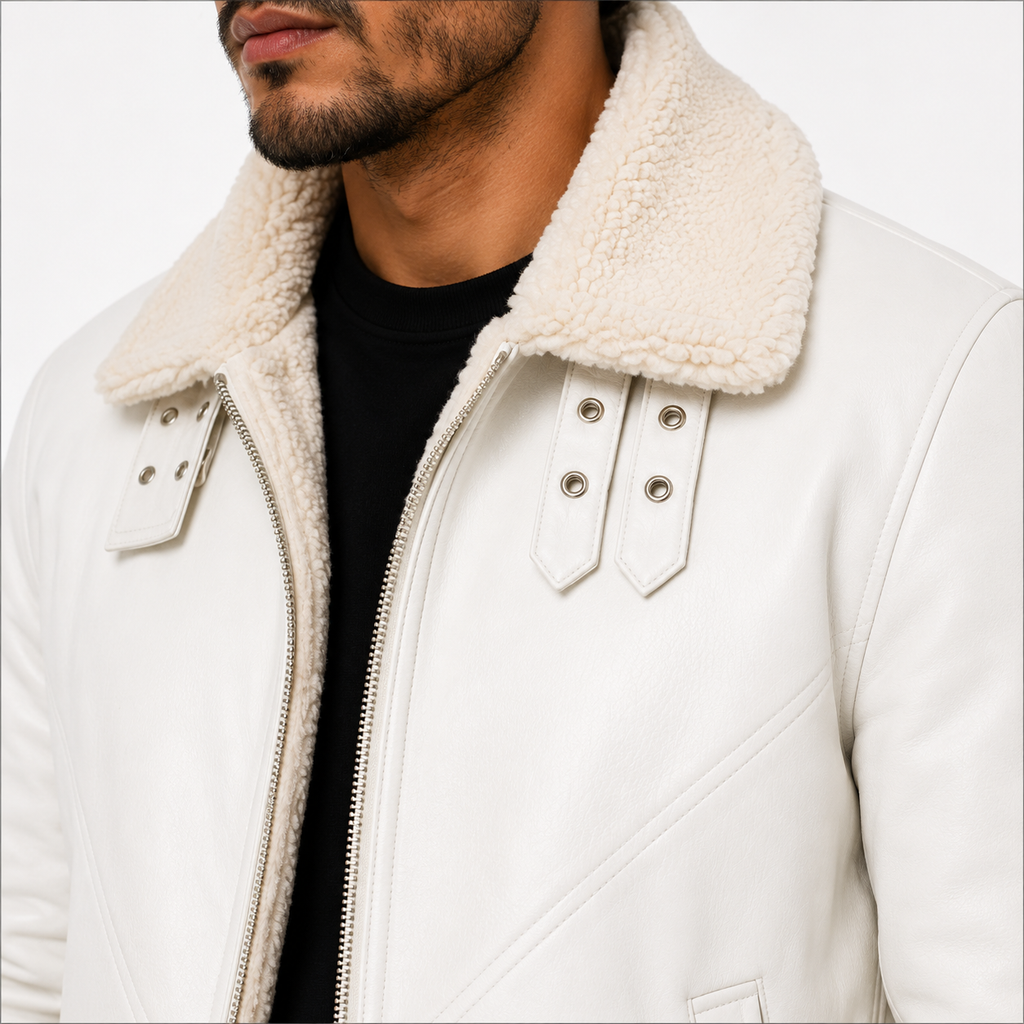 Men's Off-White / Cream B-3 Aviator Jacket