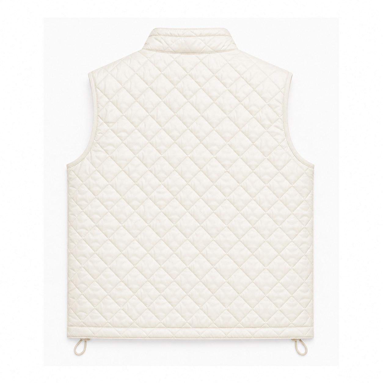 Women's White diamond-quilted vest