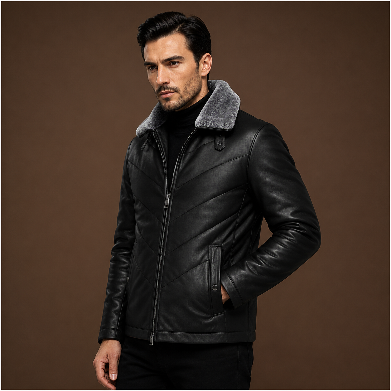 Men's leather jacket