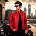 Men's Red Michael Jackson Beat It Style Jacket