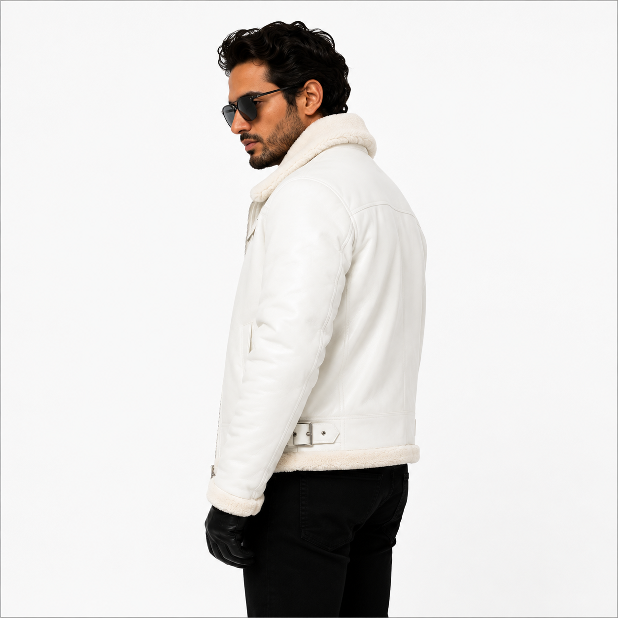Men's Off-White / Cream B-3 Aviator Jacket
