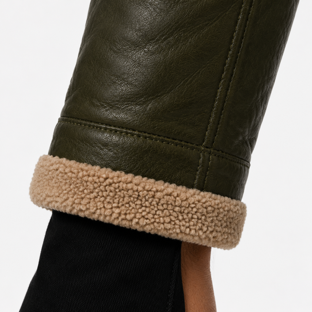Men's Olive Green B-3 Aviator Jacket