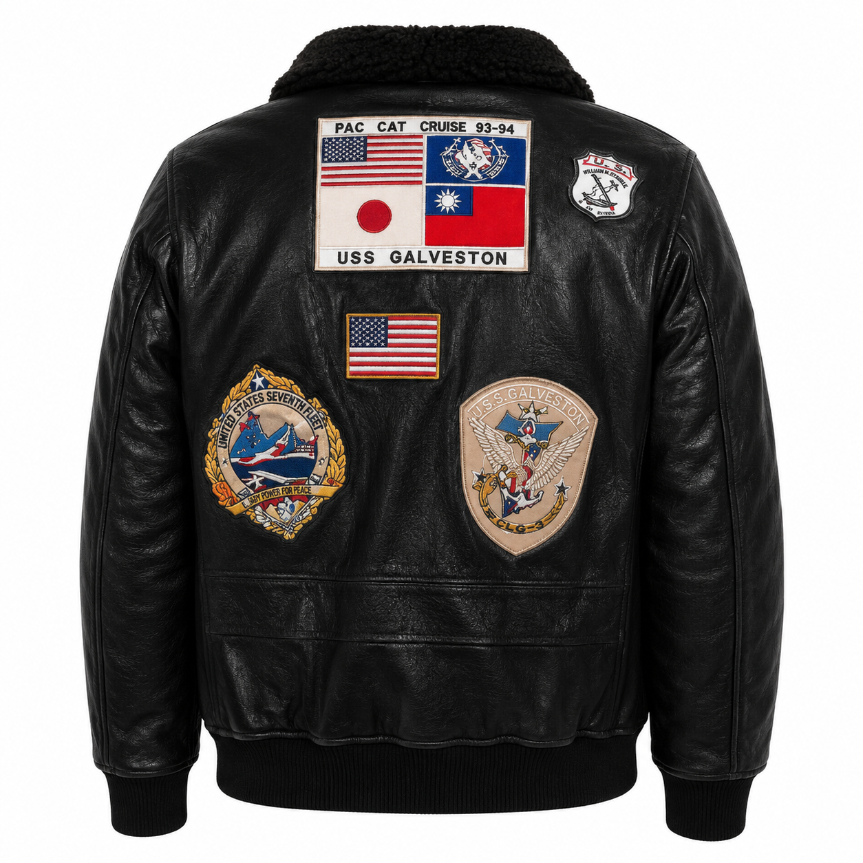 Men's Black Aviator Leather Jacket