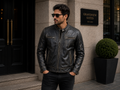 Lightweight Men's Biker Style Leather Jacket