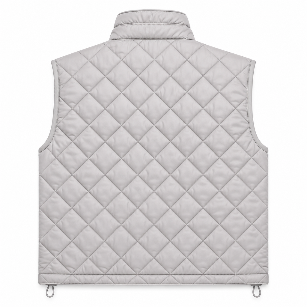 Women's pink diamond-quilted vest