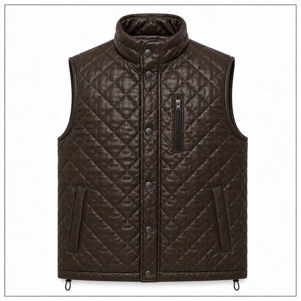 Women's pink diamond-quilted vest