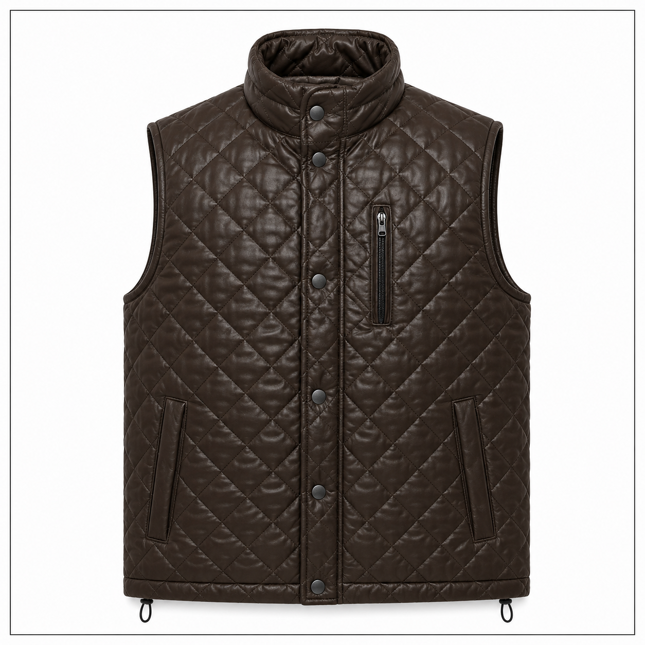 Women's pink diamond-quilted vest