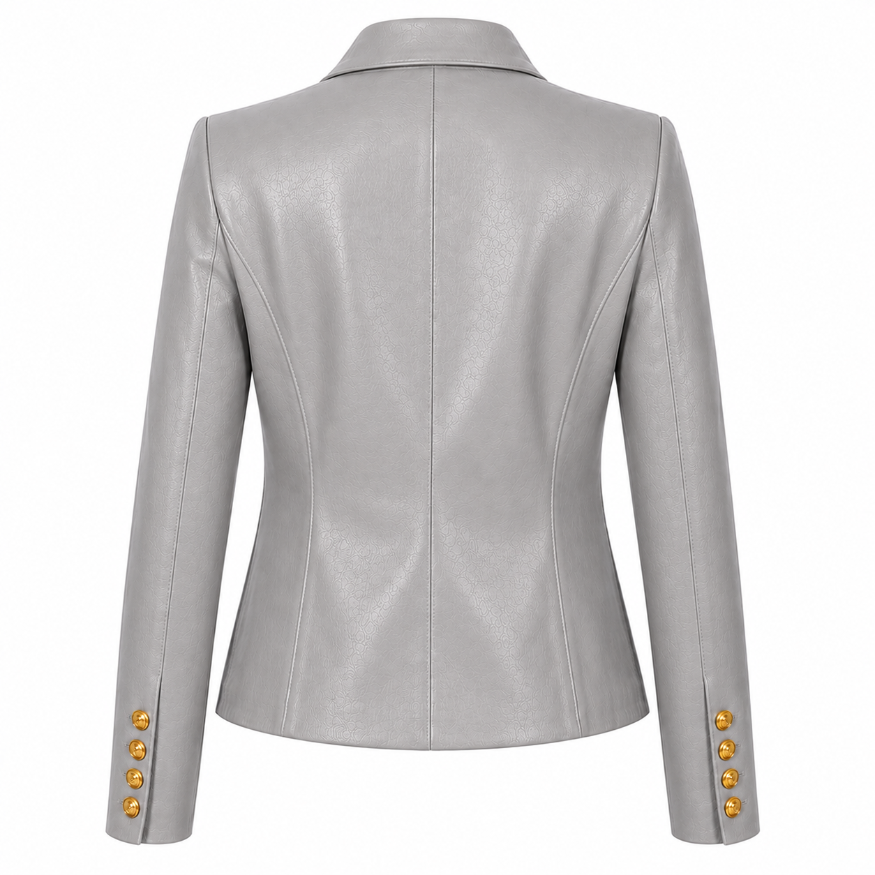L'AGENCE Ottilie Leather Blazer in Black