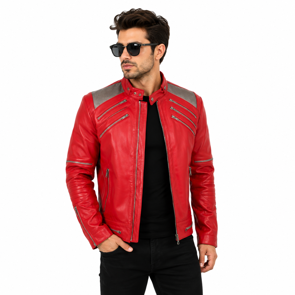 Michael Jackson Beat It red Leather Jacket
