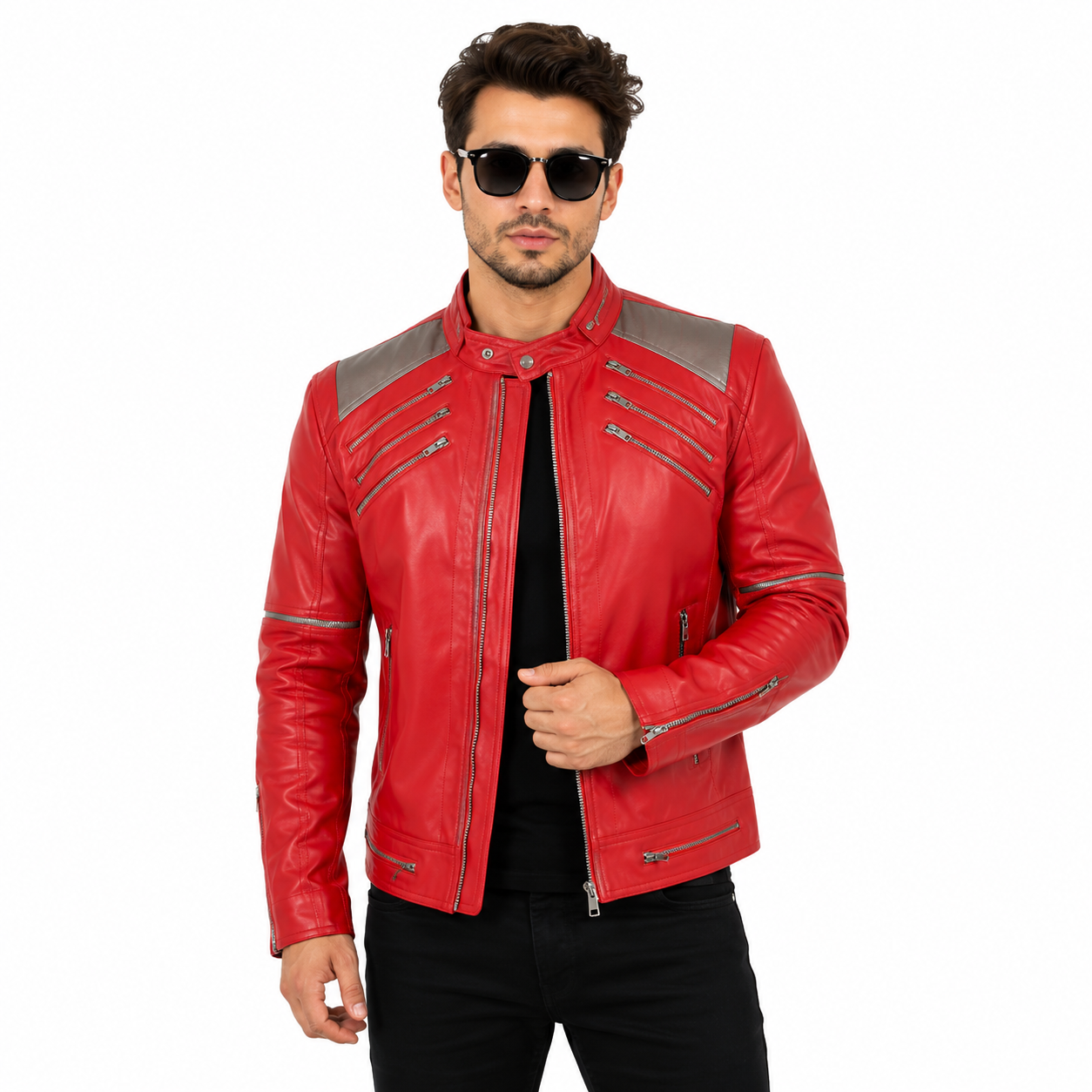 Michael Jackson Beat It red Leather Jacket