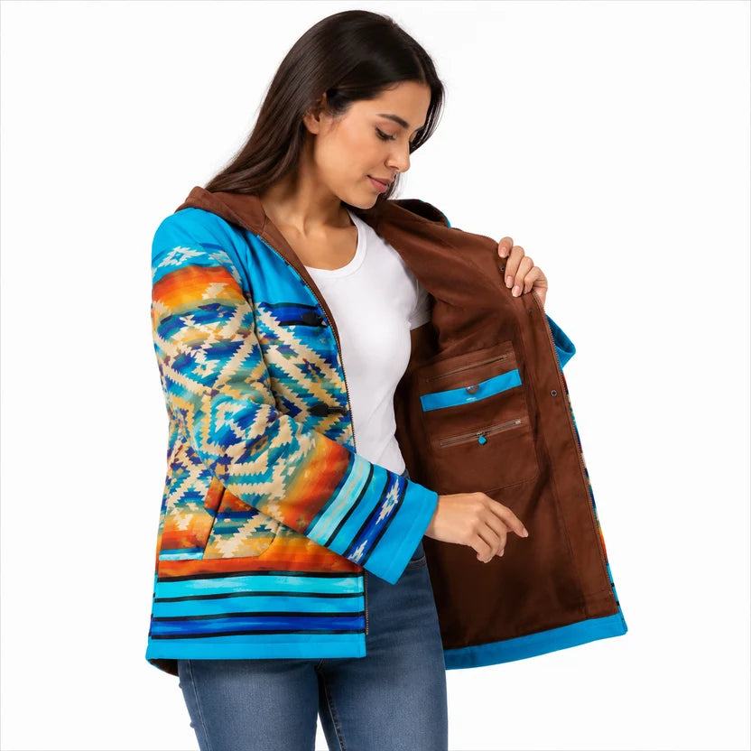 Sunset Western Geometric Hoodie