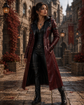 Genuine Leather Gothic Motorcycle Coat