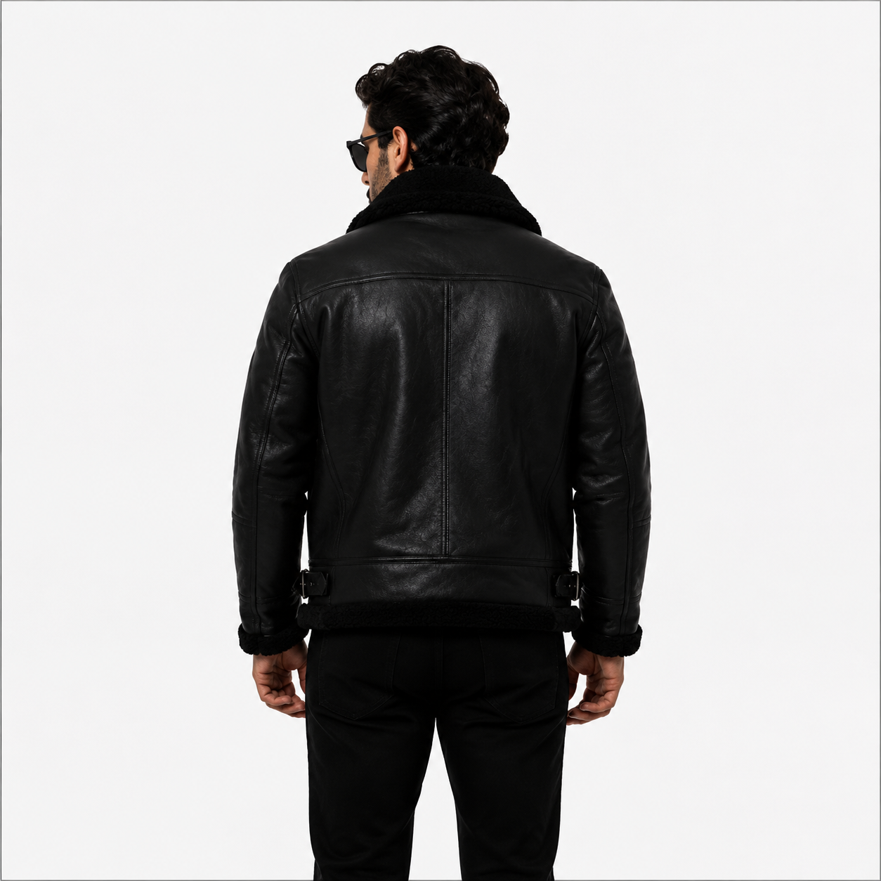 Men's Stealth Black Aviator Jacket