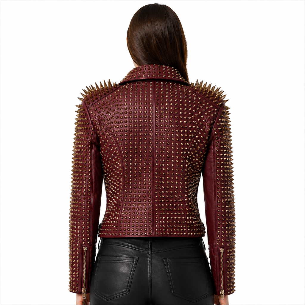 Leather Cropped Moto Jacket