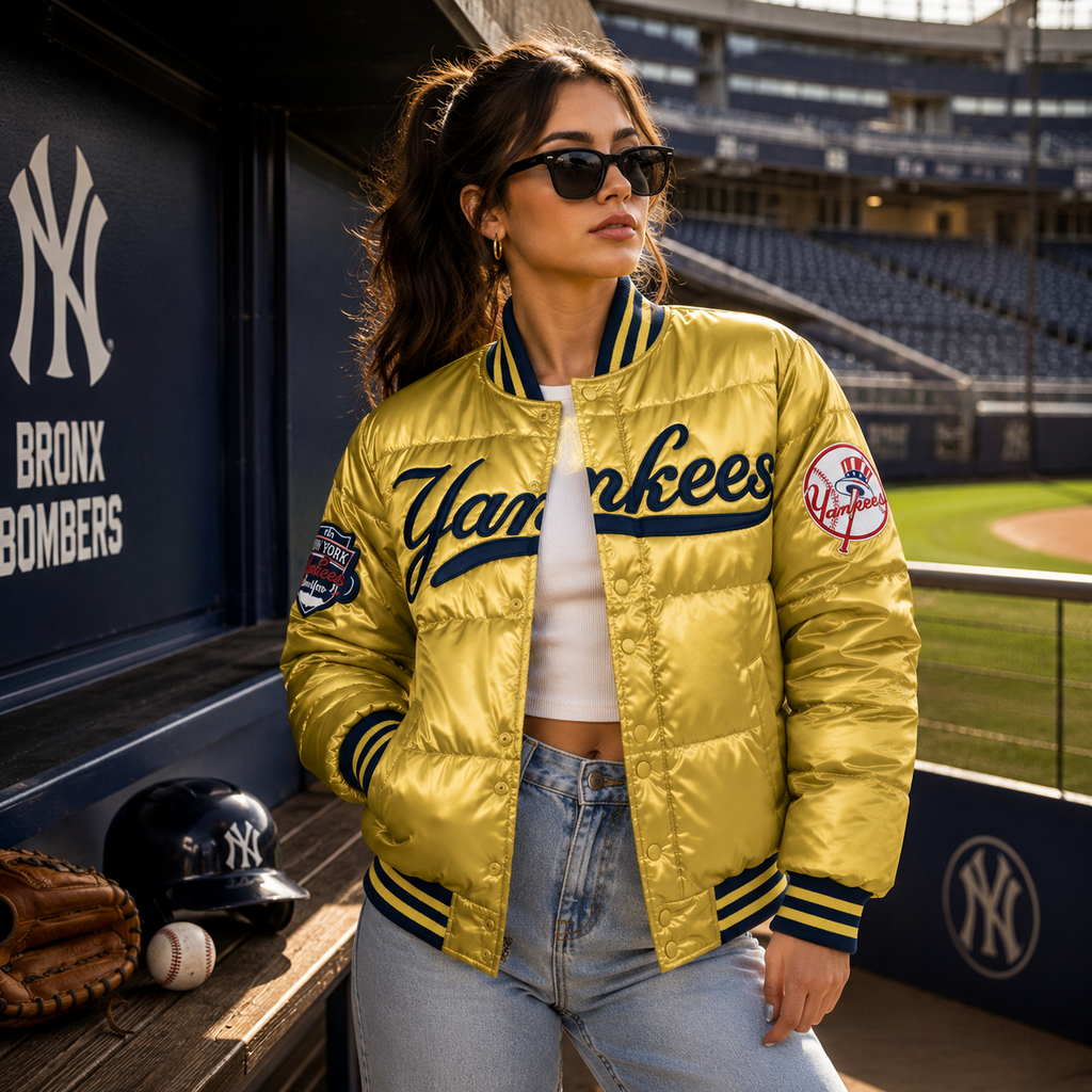 Yankees Bomber Satin Jacket