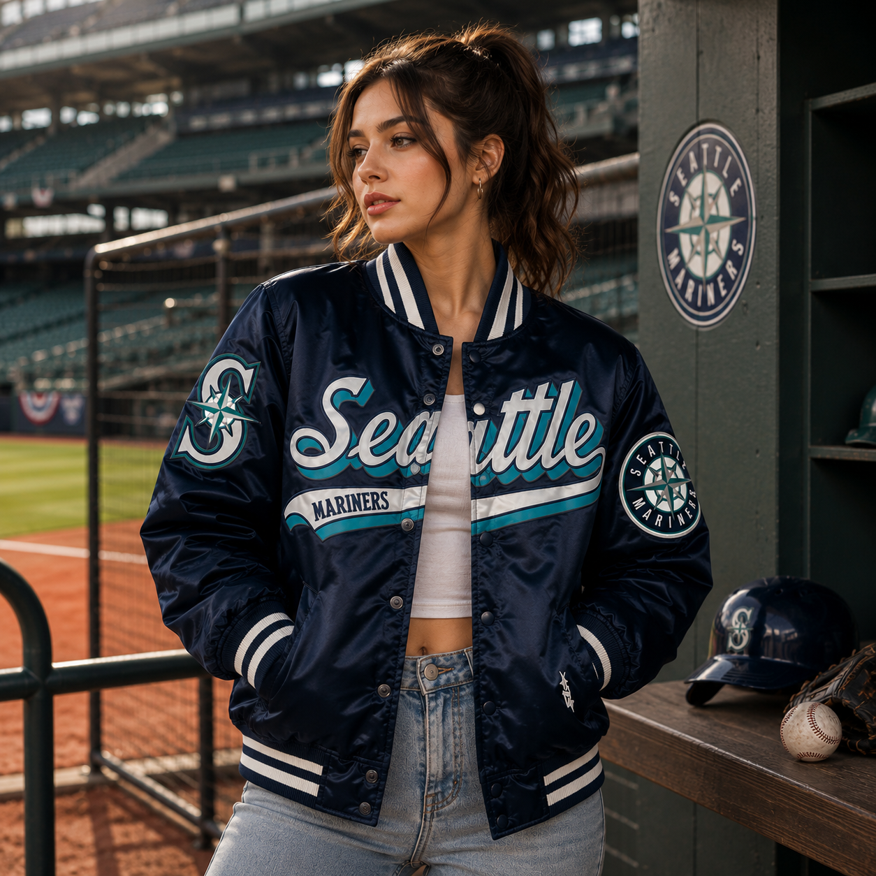 Seattle Mariners Satin Jacket