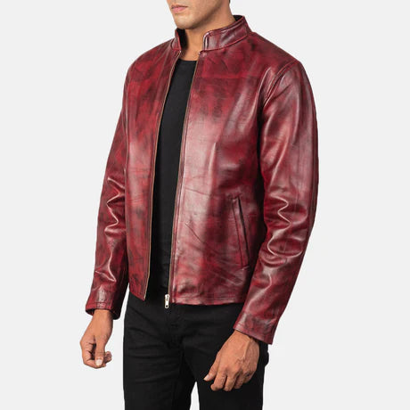 Alex Black Leather Biker Jacket