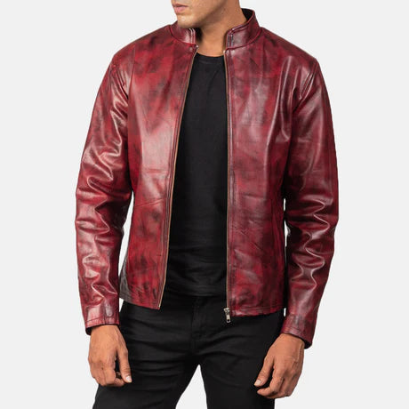 Alex Black Leather Biker Jacket